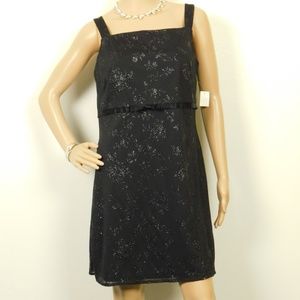Scarlett Y2K Black Glitter Whimsigoth Sleeveless Mesh Dress Size M Dark Fairy